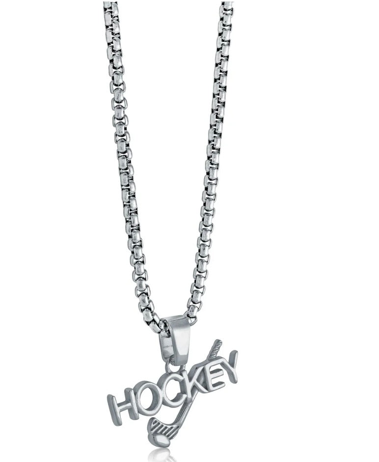 Stainless Steel Hockey Necklace