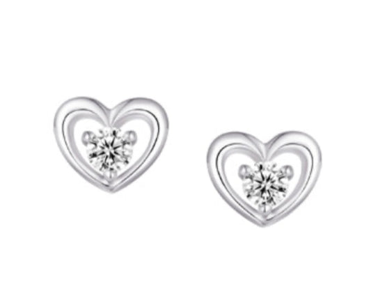 Legend Sterling Silver C/Z Earrings