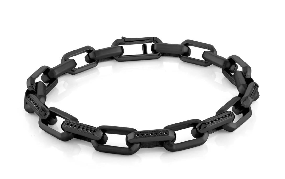 Stainless Steel Brushed Black Bracelet