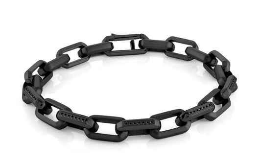Stainless Steel Brushed Black Bracelet