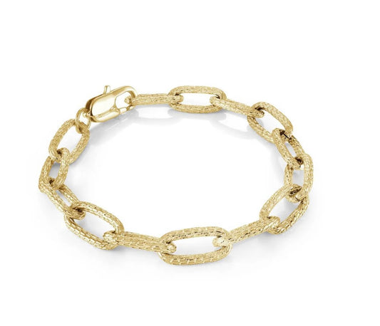 Oval Link Gold Plated Bracelet