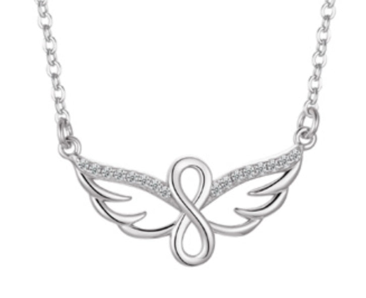 Legend Sterling Infinity Angel Necklace