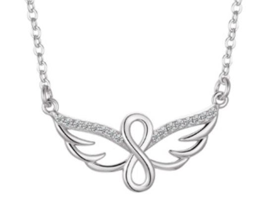 Legend Sterling Infinity Angel Necklace