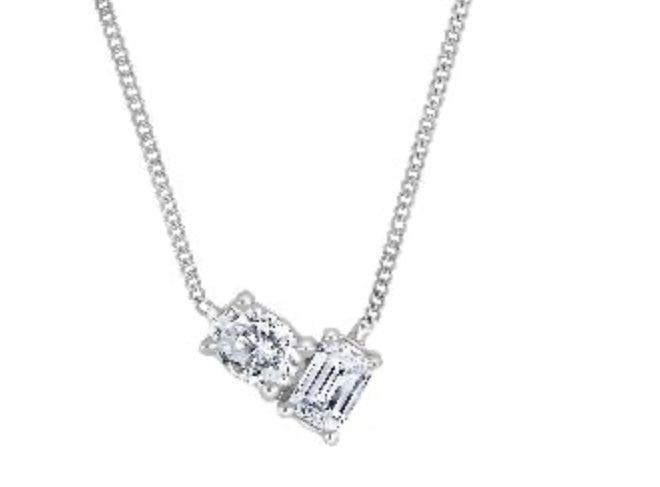 10k Yellow or White Gold Lab Grown Diamond Necklace