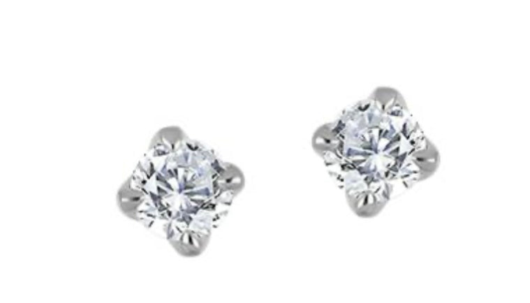 14K White Gold Lab Grown Diamond Studs