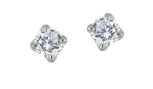 10k White Gold Lab Grown Diamond Stud