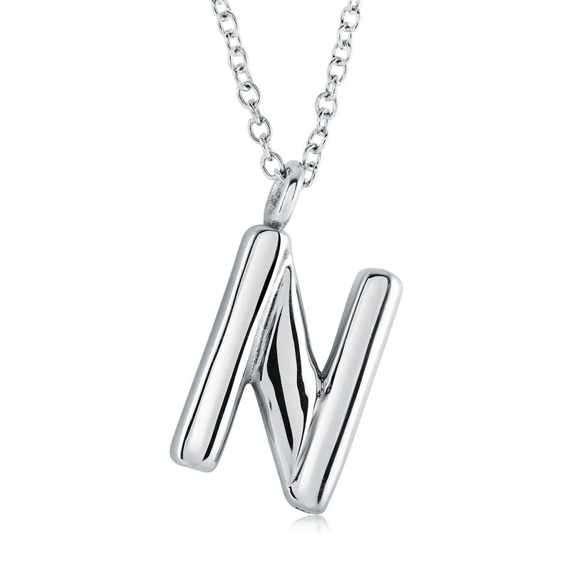 Bubble Initial Necklace "N"