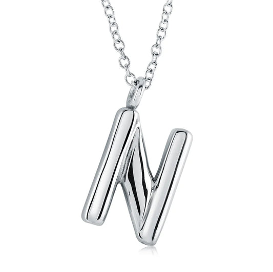 Bubble Initial Necklace "N"