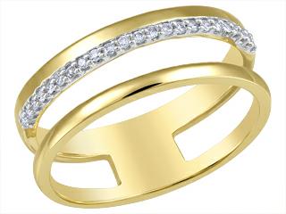 10K Yellow Gold Ring Enhancing Diamond Jacket Band