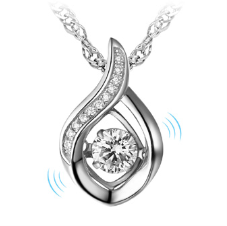 Legend Sterling Silver Dancing Diamond Necklace