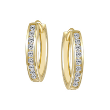 Legend Sterling Silver 17mm Yellow Hoops