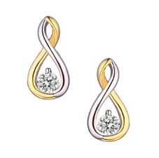Legend Sterling Silver Twist C/Z Earrings