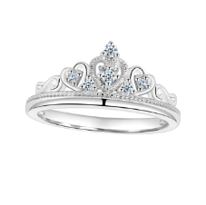 Legend Sterling Silver Crown Ring