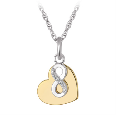 Legend Sterling Silver Infinity/Heart Drop Pendant