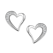 Legend Heart C/Z Heart Earrings