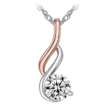 Legend Sterling Silver/ Rose Gold Necklace