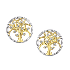 Legend Two Tone Tree of Life Earrings