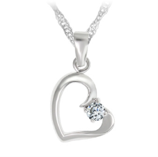 Legend Sterling Silver Heart Pendant With C/Z