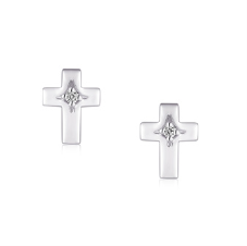 Legend Sterling Silver Cross Earrings