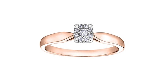 10K Rose Gold Illusion Solitaire