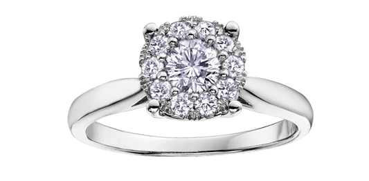 14K White Gold Illusion Solitaire