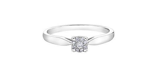 14K White Gold Illusion Solitaire