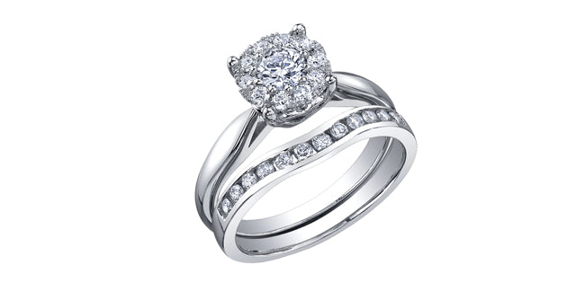 14K White Gold Illusion Solitaire