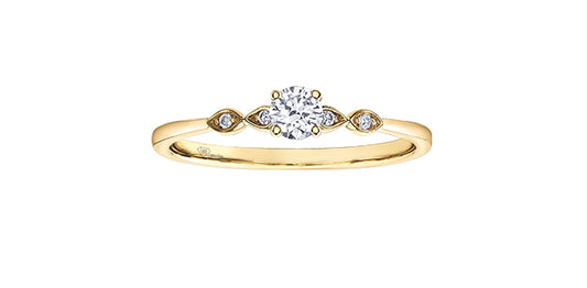 10K Yellow Gold Canadian Diamond Solitaire