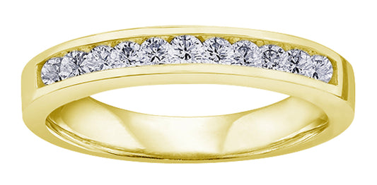 14K Channel Set Diamond Band