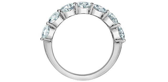 14K White Gold Oval Lab Grown Diamond Band