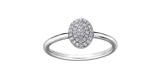 10K White Gold Multi Stone Round