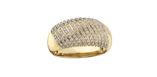 10K Yellow Gold and Diamond Band