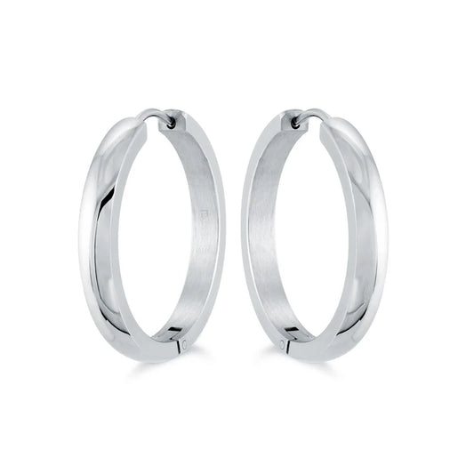 Stainless steel 25mm Classic Hoop Earrings