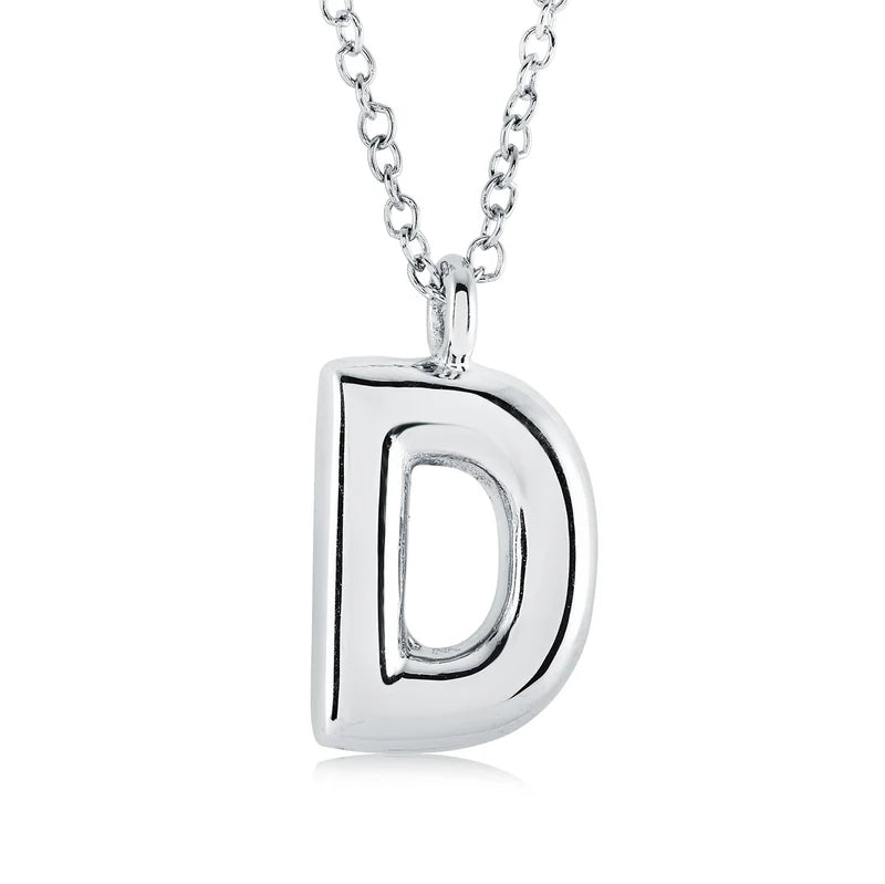 Bubble Initial Necklace "D"