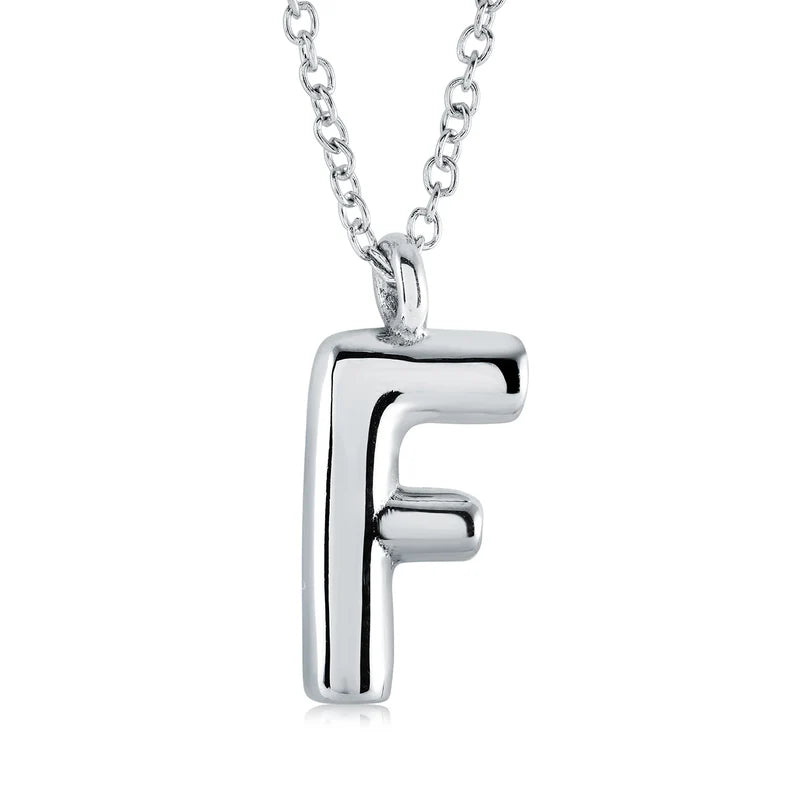 Bubble Initial Necklace "F'