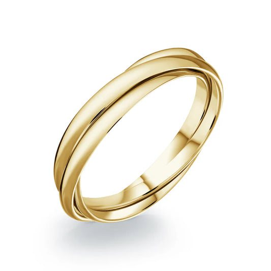 Stainless steel 2mm Tri-Band puzzle ring SIZE 7