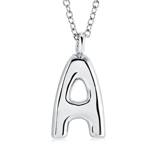 Bubble Initial Necklace "A"