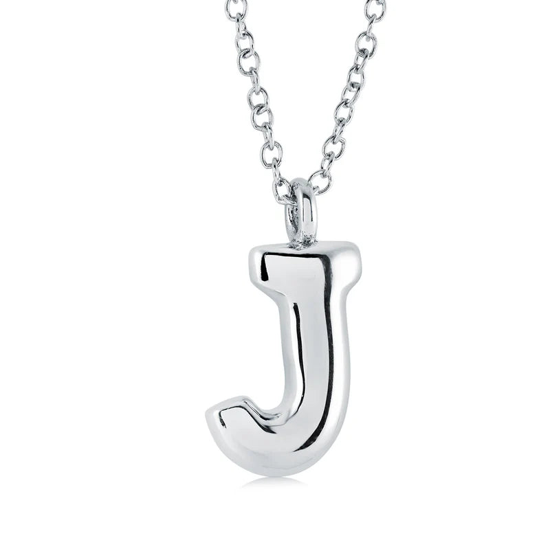 Bubble Initial Necklace "J"