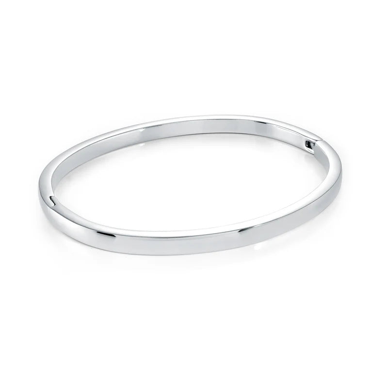 Stainless steel curved bangle