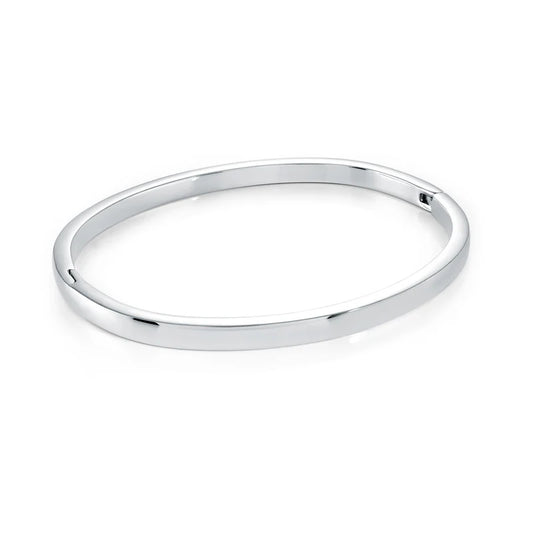 Stainless steel curved bangle