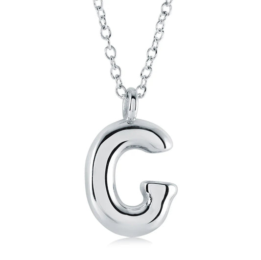 Bubble Initial Necklace "G"