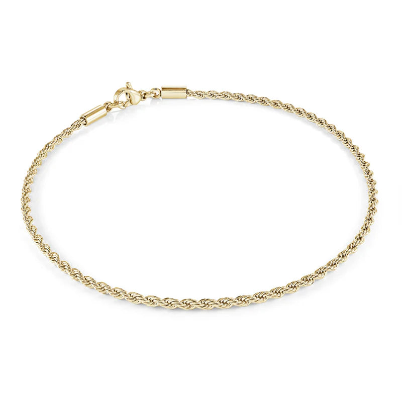 Stainless steel rope link bracelet