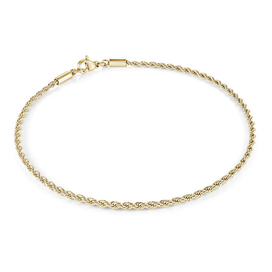 Stainless steel rope link bracelet