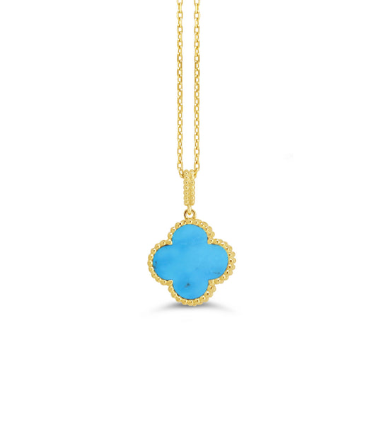 10k turquoise Van Cleef pendant