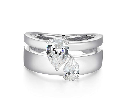 Sterling silver c/z stoned ring